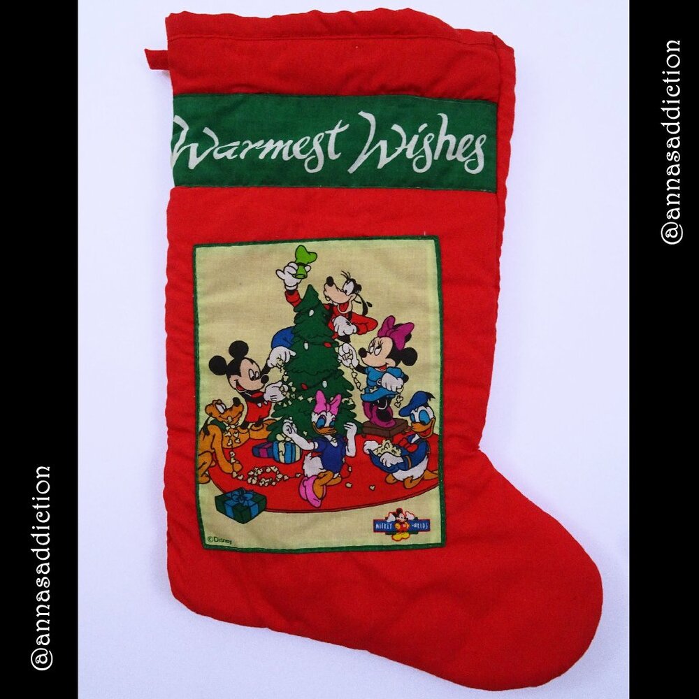 Mickey for Kids Christmas Stocking Disney Pluto Daisy Donald Minnie Goofy Tree